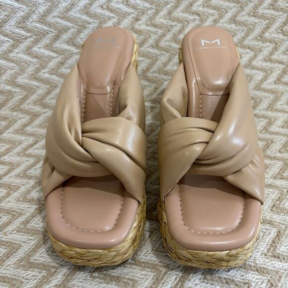 Marc Fisher Navina Puffy Twist Wedge Sandals - Picture 2 of 7